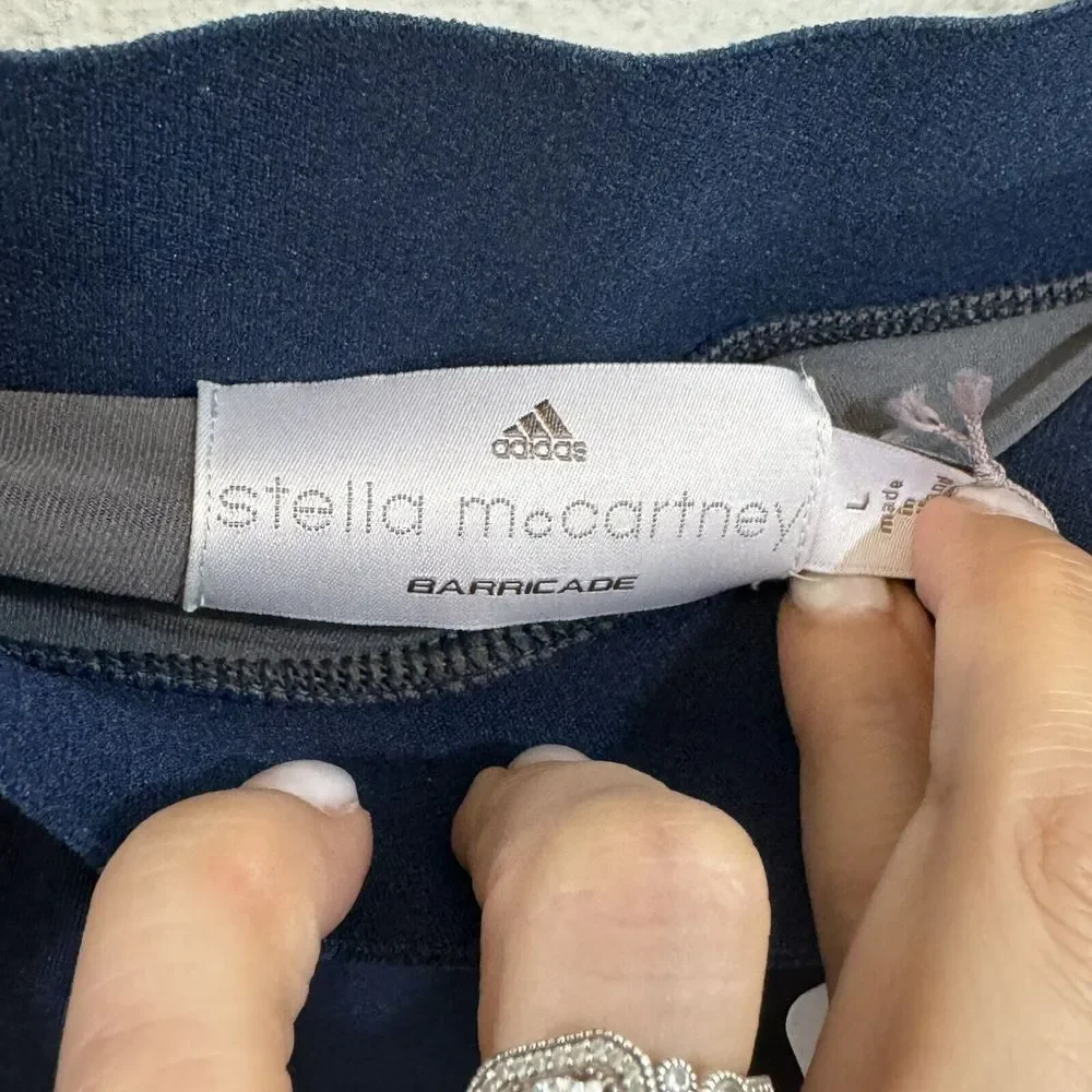 Adidas Stella McCartney Barricade‎ Tennis Skirt Navy Blue Laser Cut Women Large
